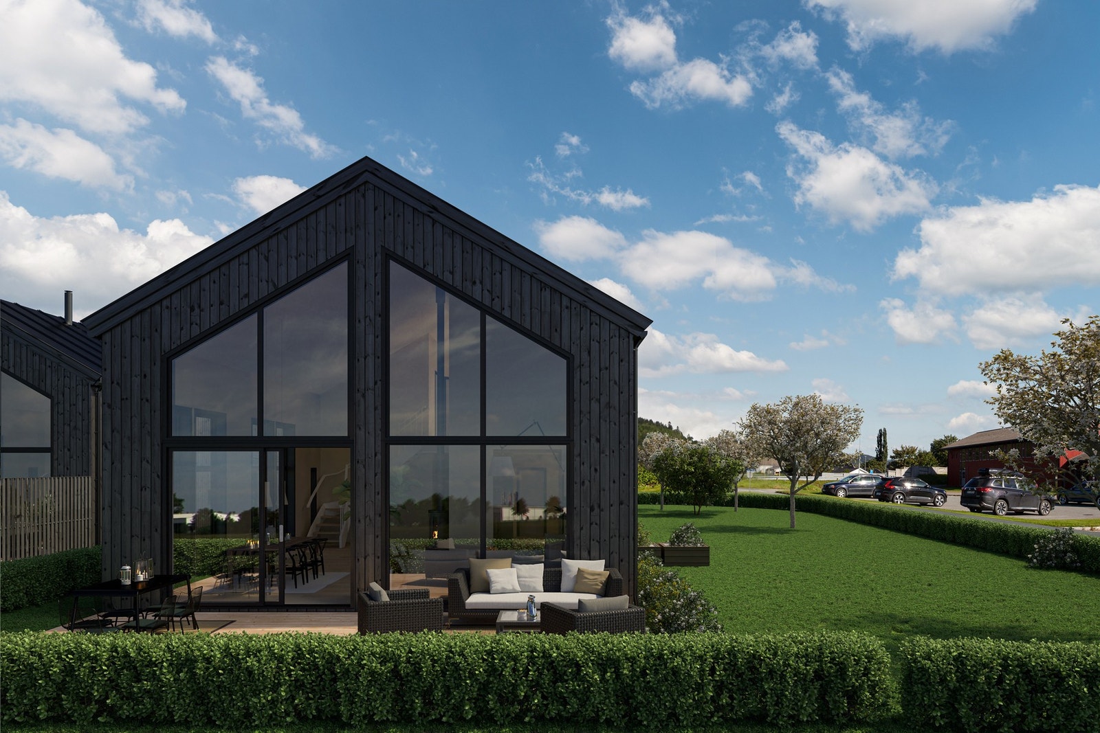 Boligene har en veldig god beliggenhet på Kvislabakken med umiddelbar nærhet til skole og barnehage som ligger til høyre i bildet. Videre fins også nærbutikken Kiwi i gangavstand. Galleribilde