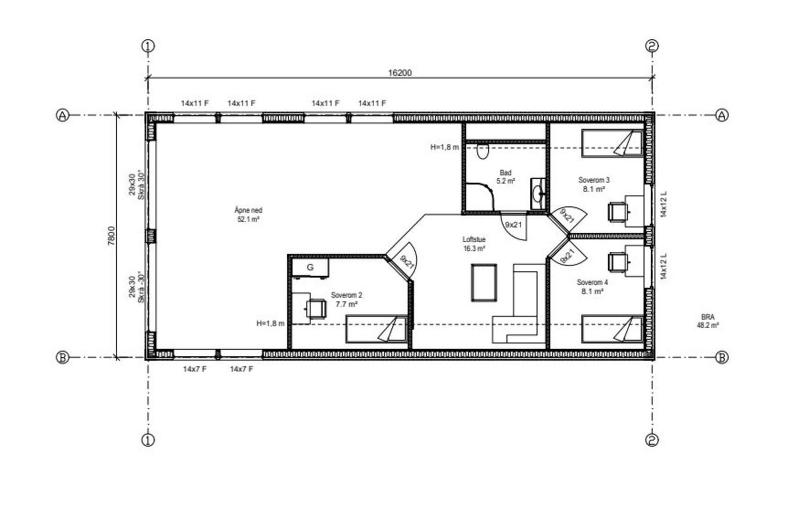 Plantegning 2.etasje. Galleribilde