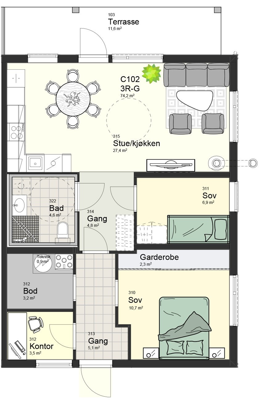 C102 Plan 1 Galleribilde