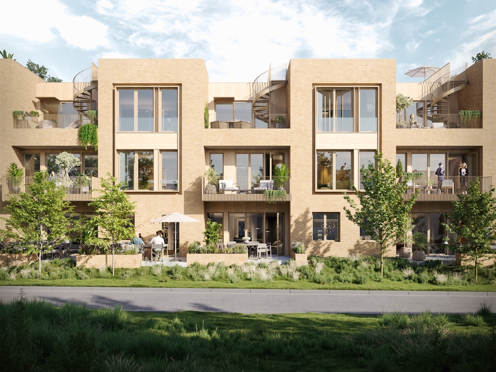 Trivelige Sagaveien! Leilighetene i A, B og C får vestvendte balkonger mot Sagaveien. Galleribilde