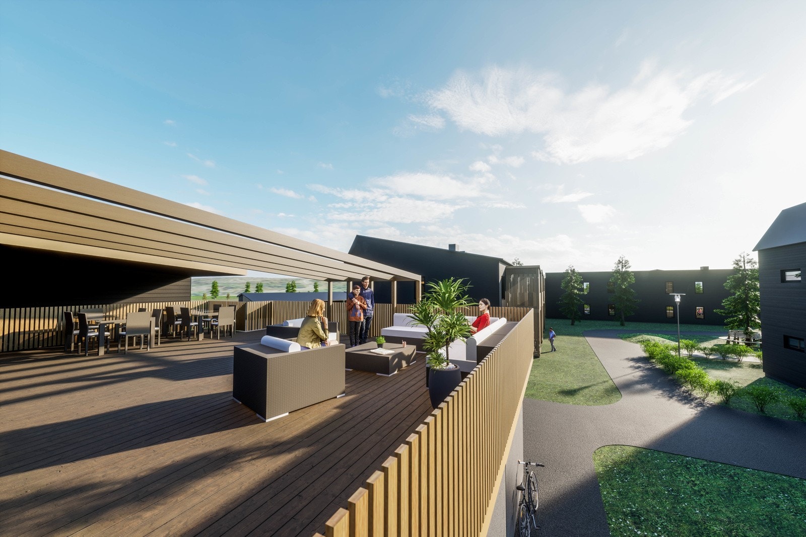 Felles takterrasse til bruk for alle beboere Galleribilde