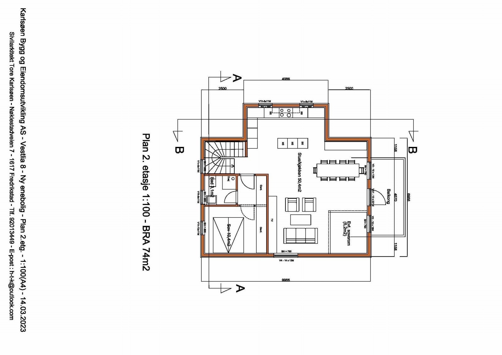 Plategning 2.etg. Det blir bad og kjøkken i begge etasjer Galleribilde