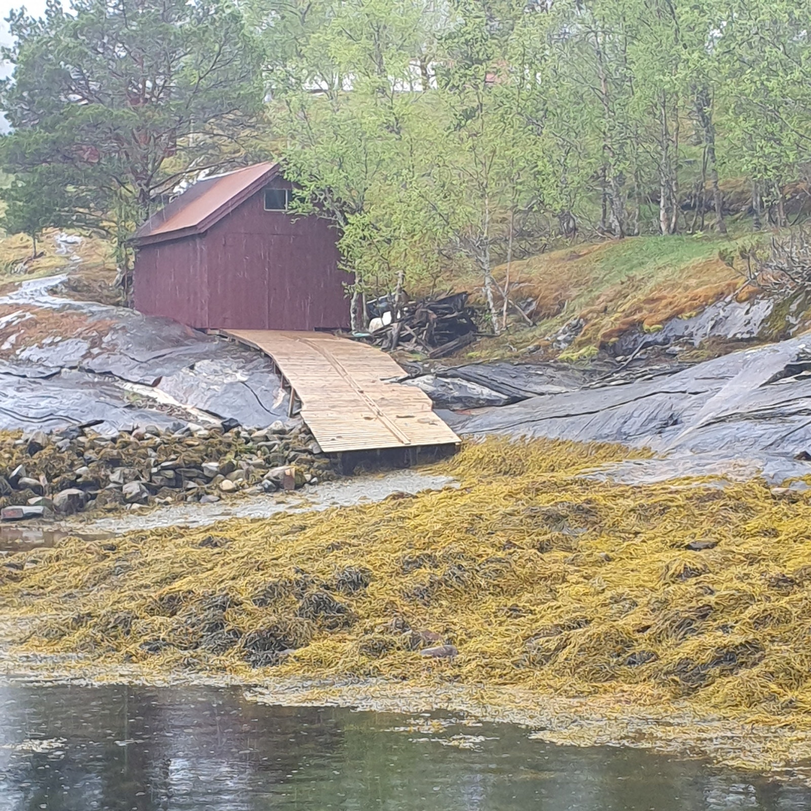 Naust med elektrisk vinsjopptrekk Galleribilde