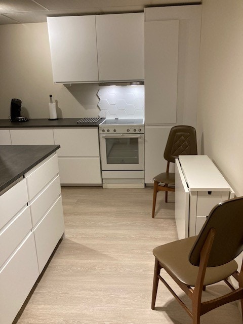 Kjøkken (med komfyr, kjøl/frys og oppvaskmaskin Galleribilde