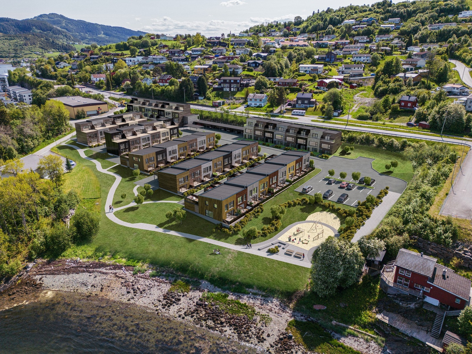 Velkommen til Elistranda Park - helt nye rekkehus rett ved sjøen! Illustrasjon, avvik vil forekomme. Galleribilde