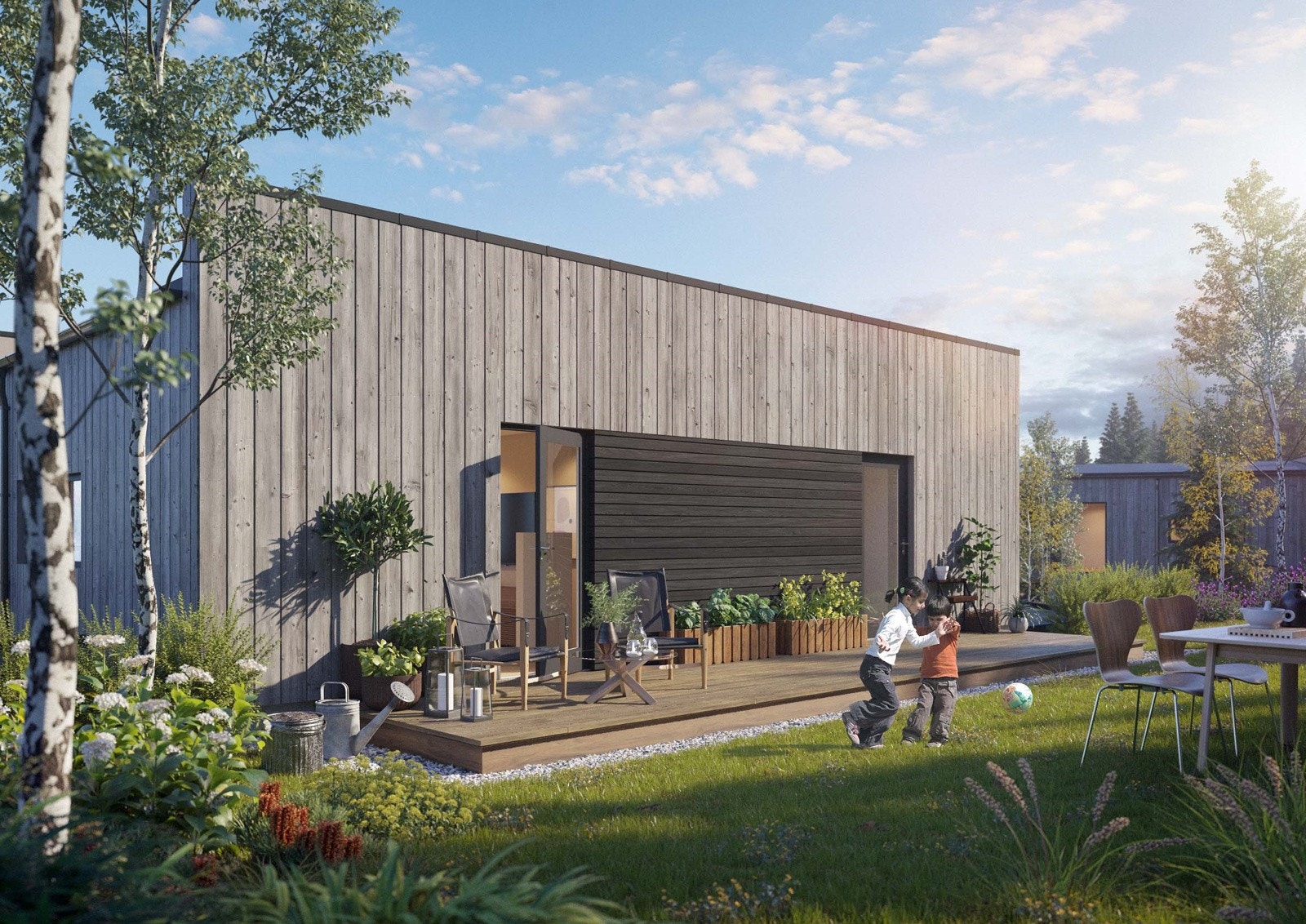 I tillegg til balkong mot fjorden, etableres det også terrasse i bakkant Galleribilde