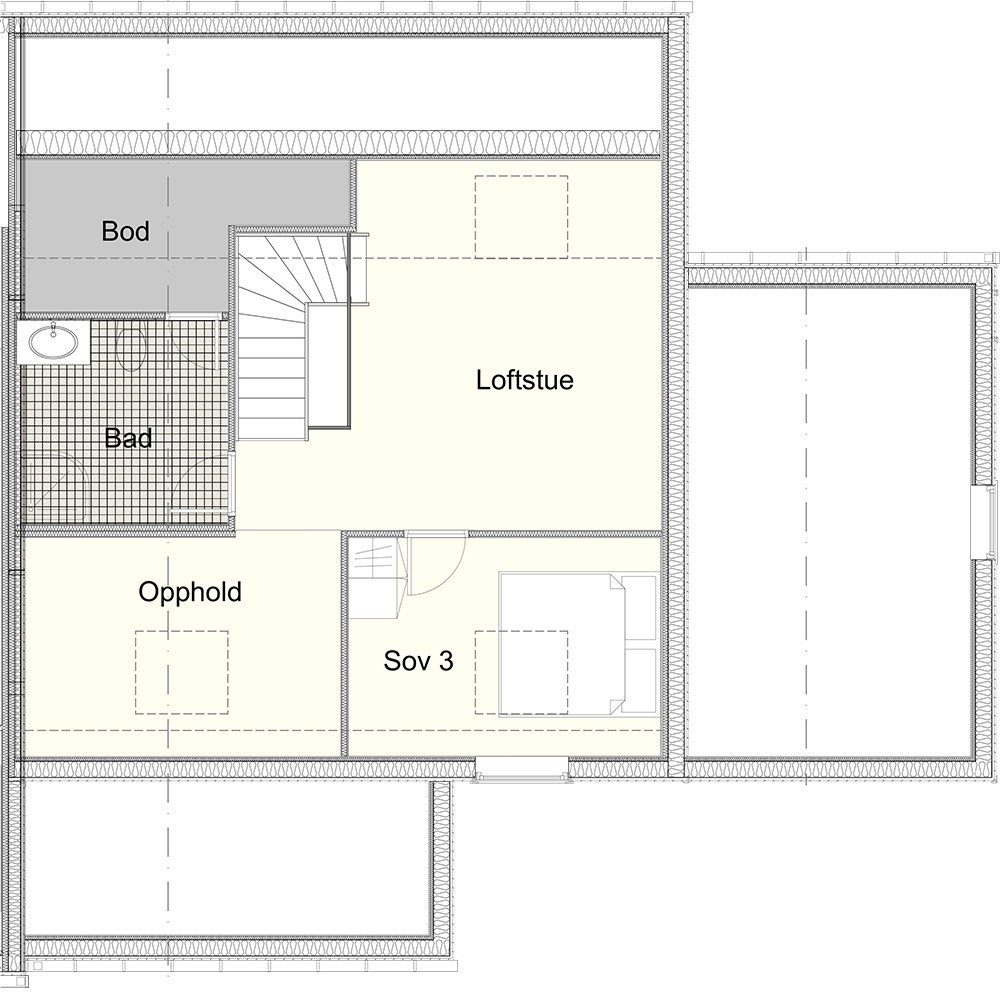 Plantegning loft Galleribilde