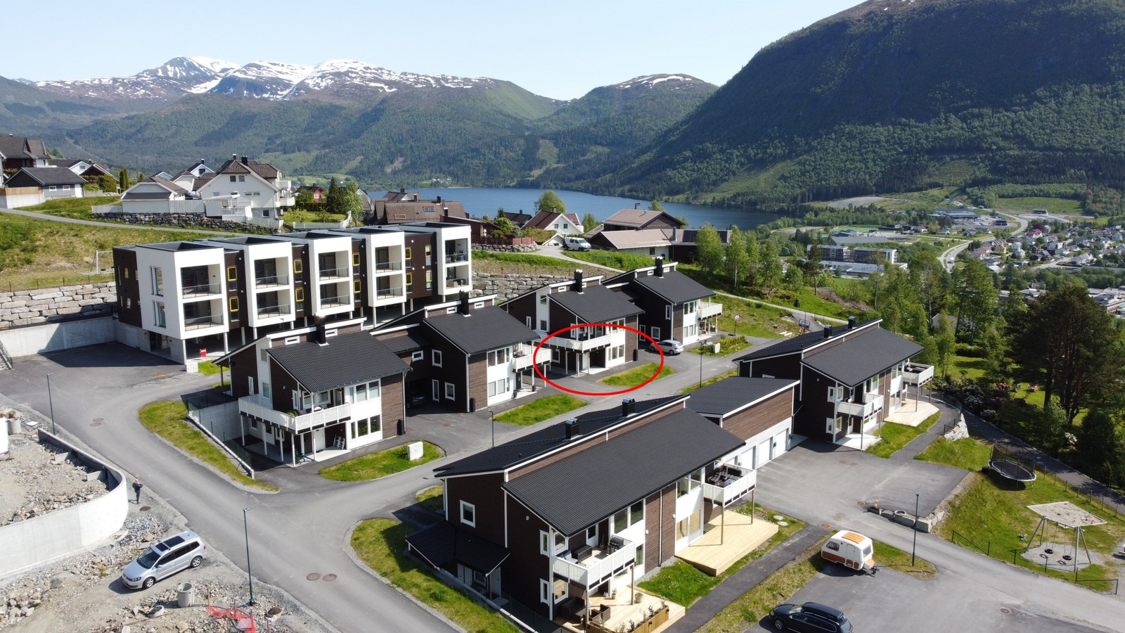 Ledig bustad markert Galleribilde