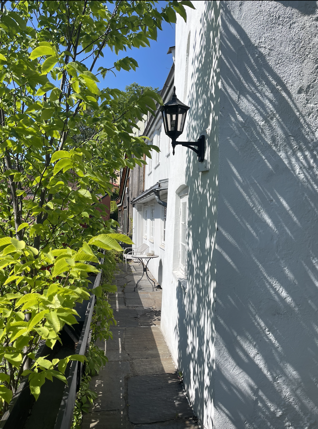 Med utgang fra spisestuen er det adkomst til nordøst og sørøstvendt veranda på ca. 16 kvm med fine solforholld Galleribilde