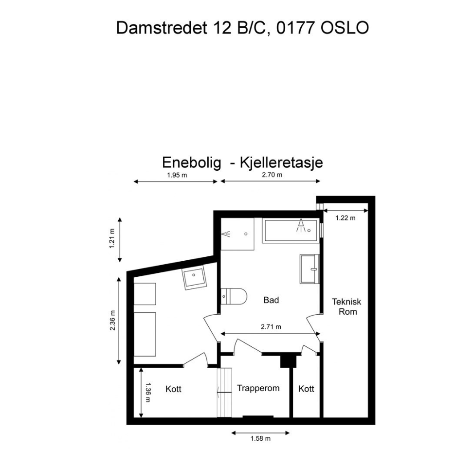 Plantegning kjeller Galleribilde