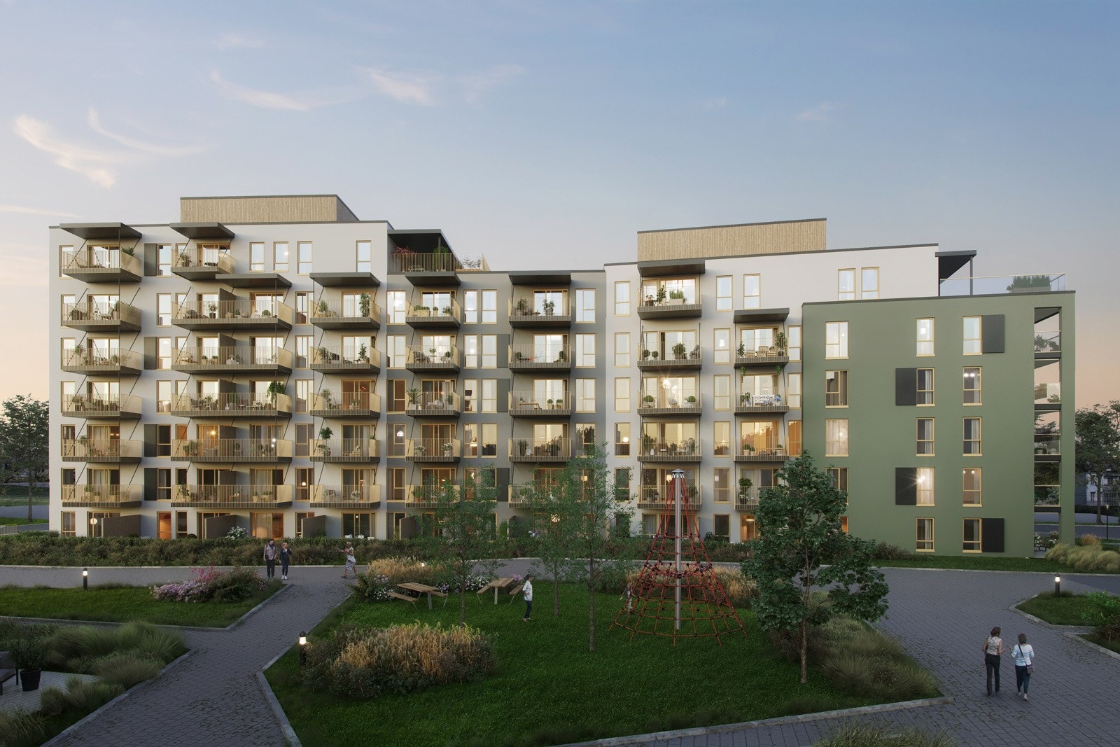 Fasade av hus A Galleribilde