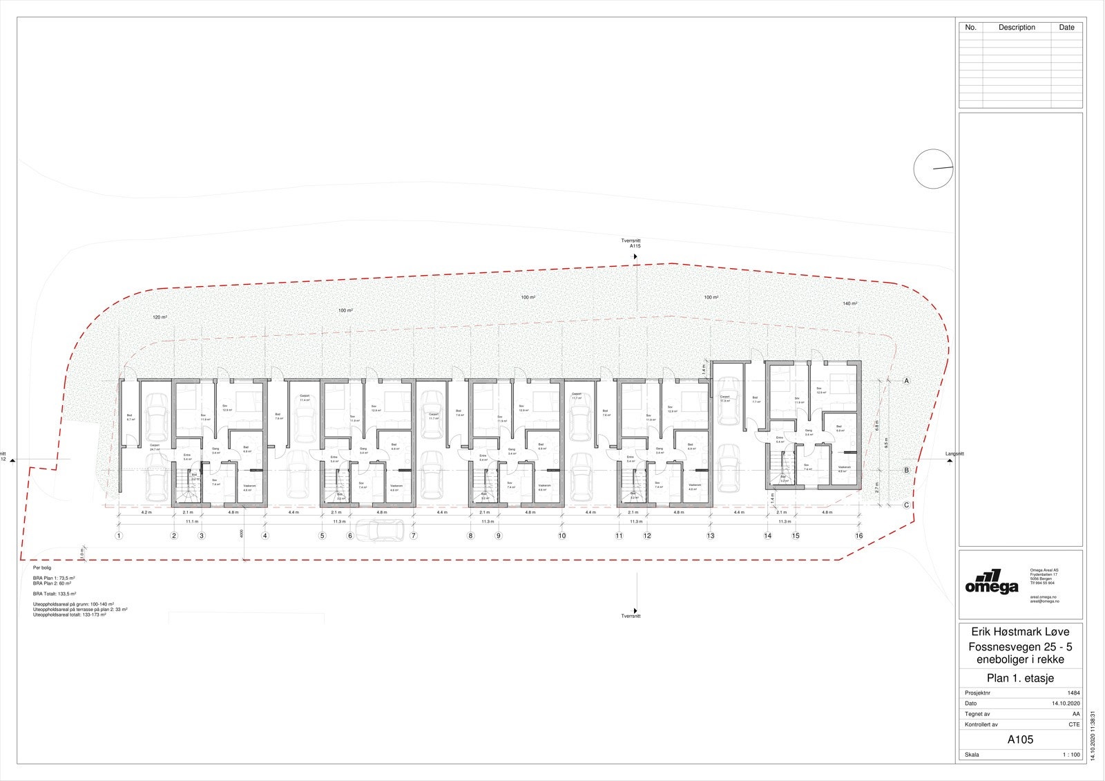Planskisse 1. etasje for seksjonene. Galleribilde