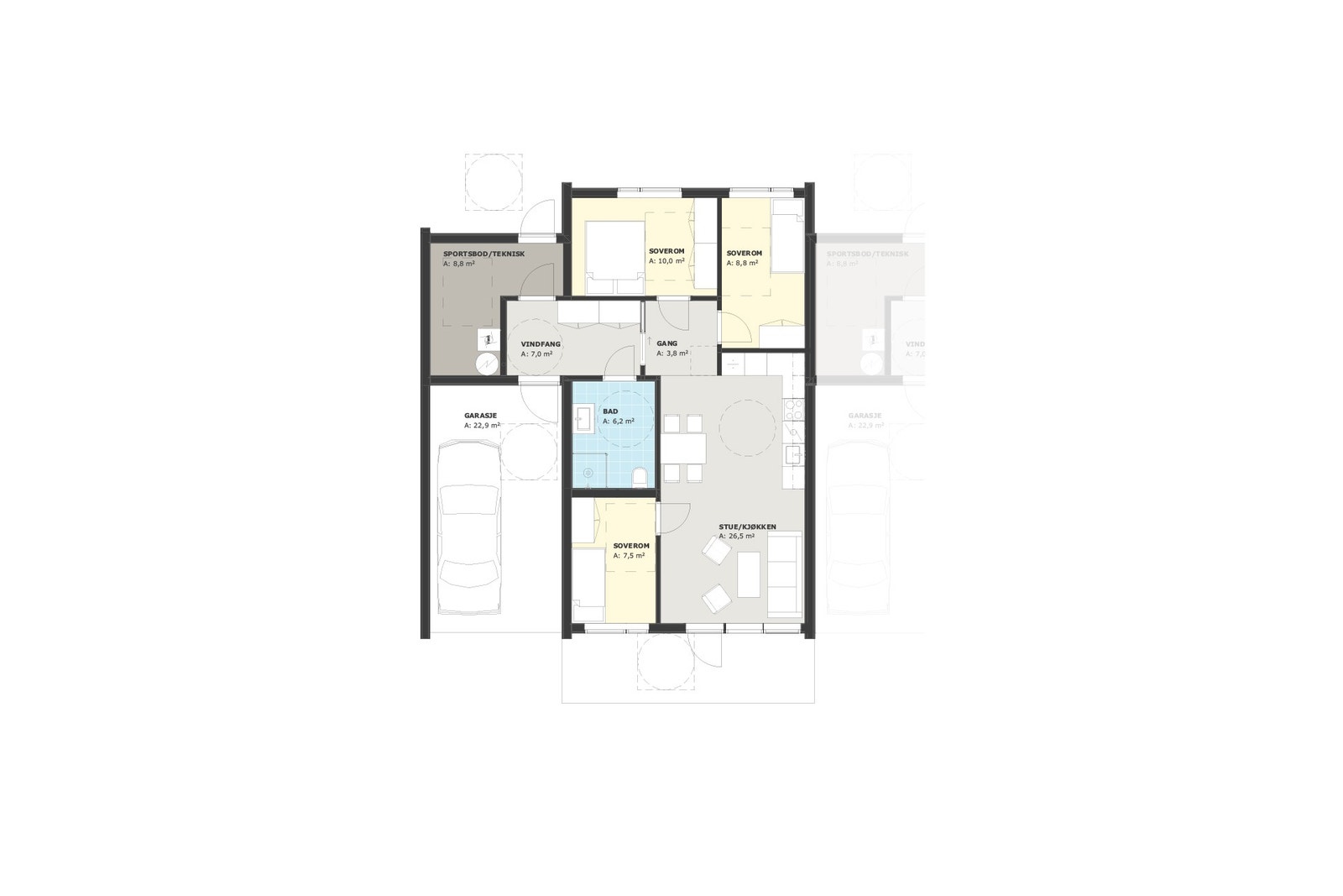 Planløsning Trend5 83 m2 Galleribilde