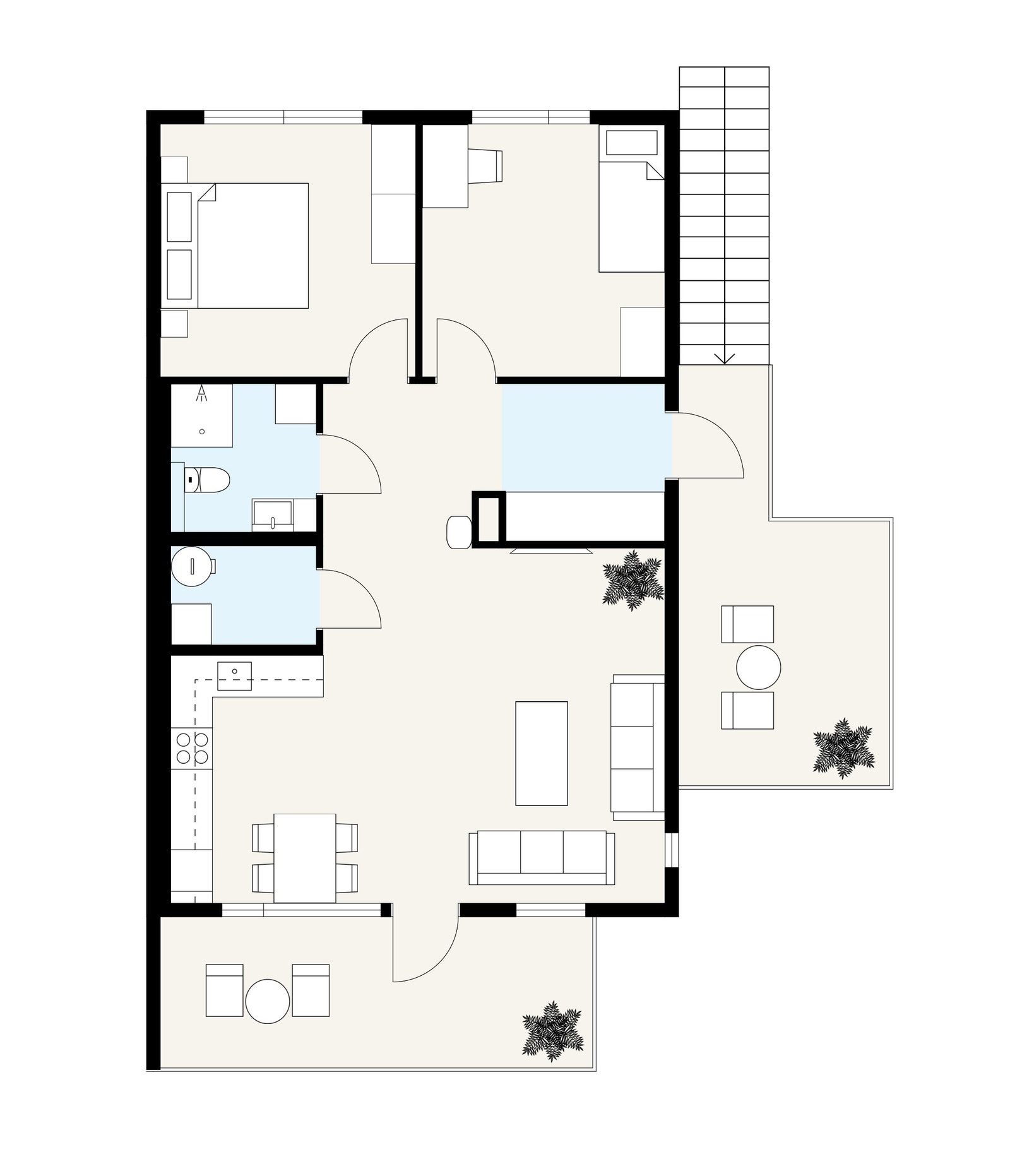 Planteikning leil. 4 i 2.etg. Galleribilde