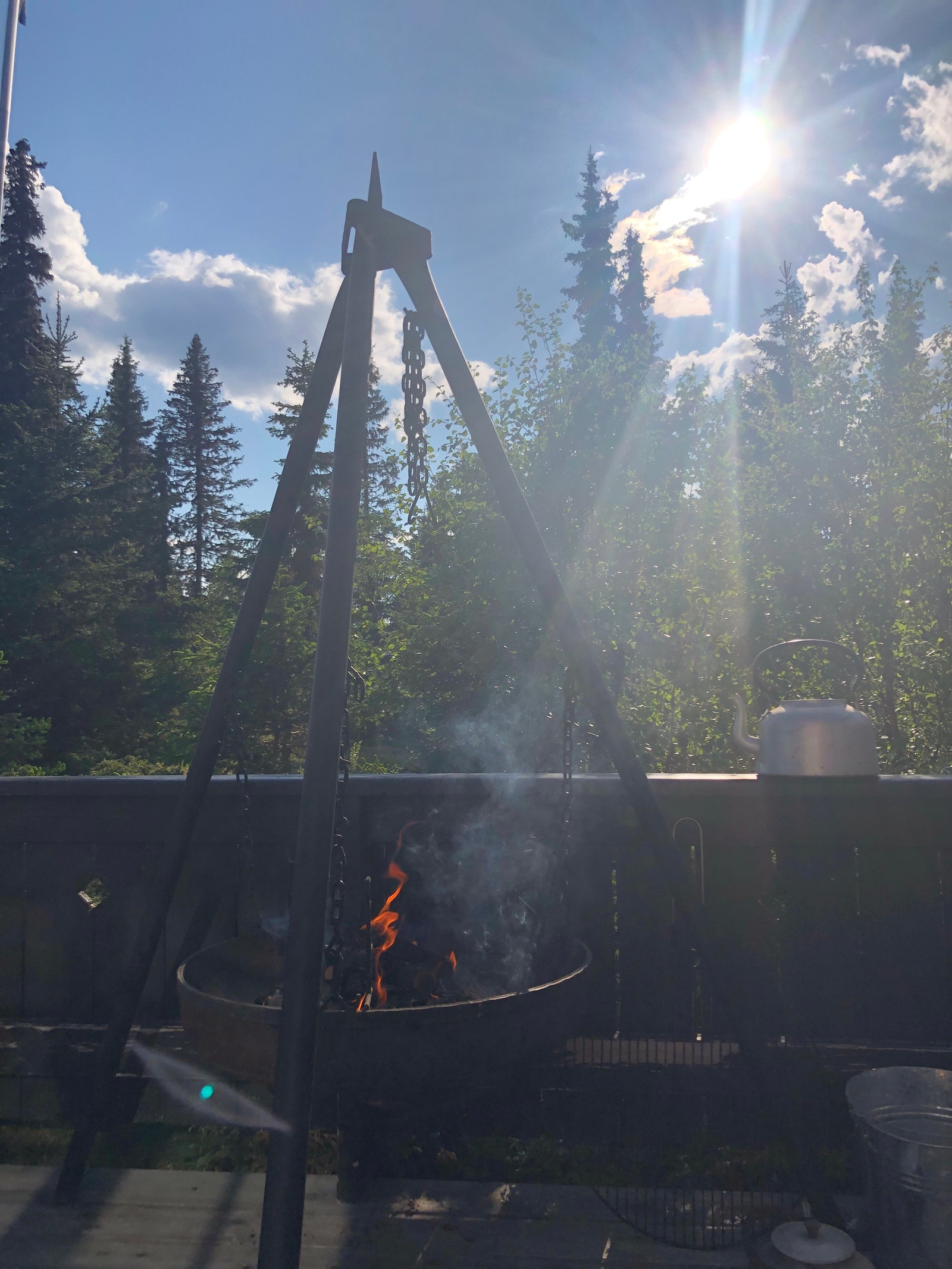 Bålpanne og grill tilgjengelig Galleribilde