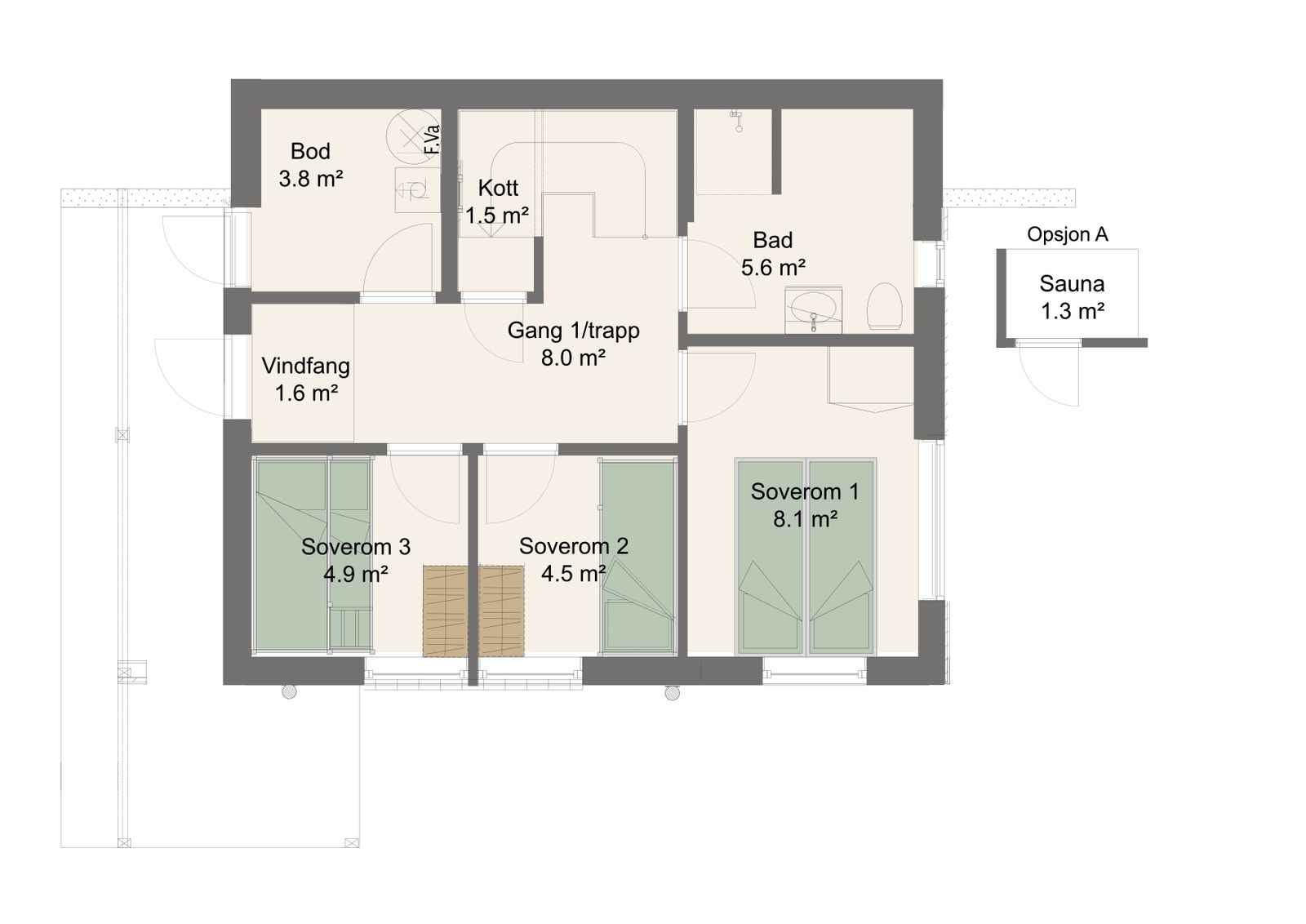 Plantegning MA491 sokkel etasje Galleribilde