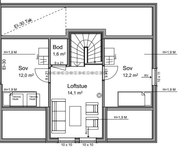 Plantegning seksjon 4 2. etasje.jpg Galleribilde