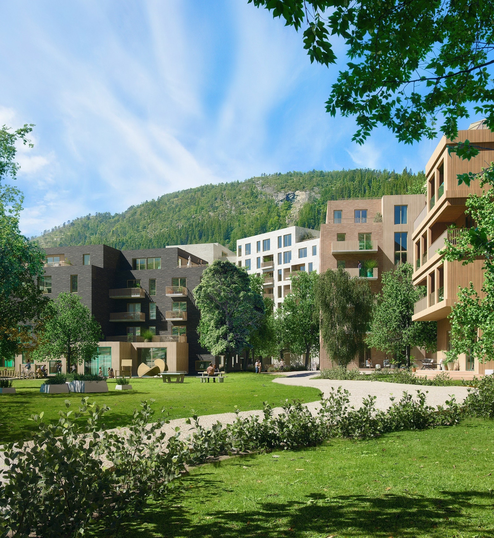 Nye leiligheter med fantastisk beliggenhet - sentralt og med ny bypark foran vakre Solheimsvatnet Galleribilde