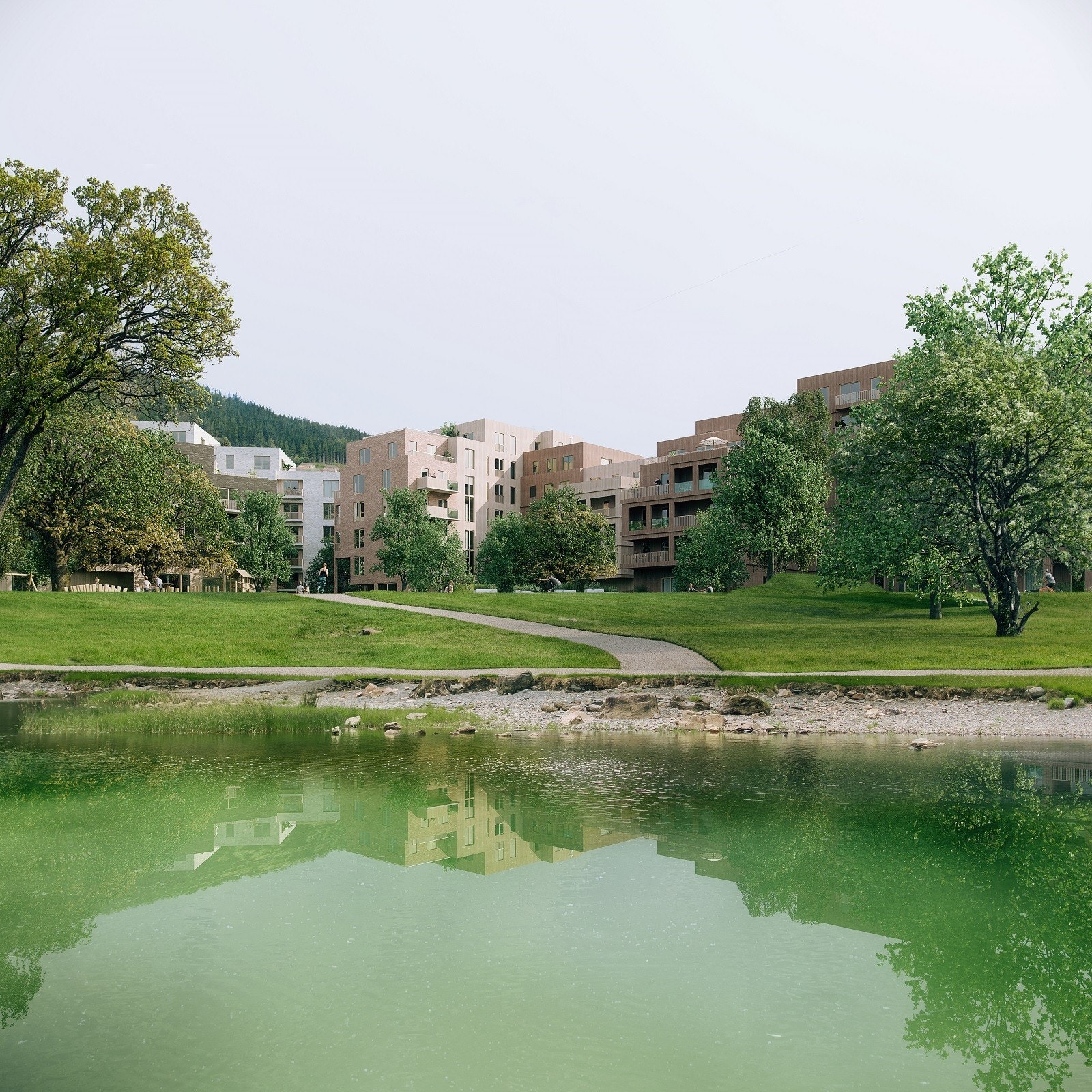 Nye Plussboliger® ved Solheimsvatnet, sentralt, grønt og en boligform som smaker hotell! Galleribilde