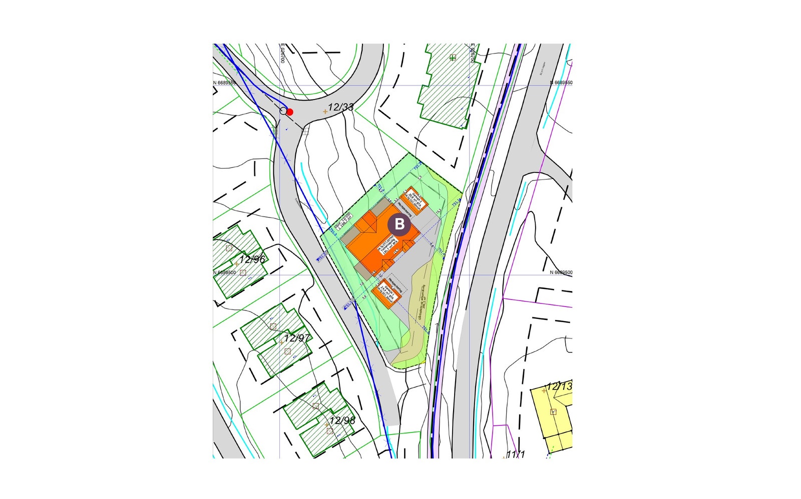 Tomt på situasjonskart Galleribilde