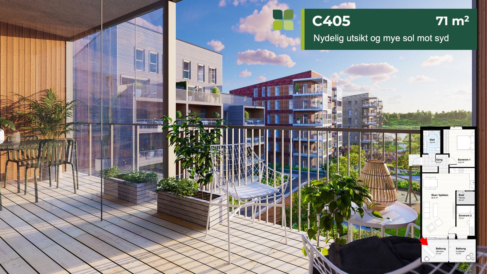 C405: 71 kvm Galleribilde