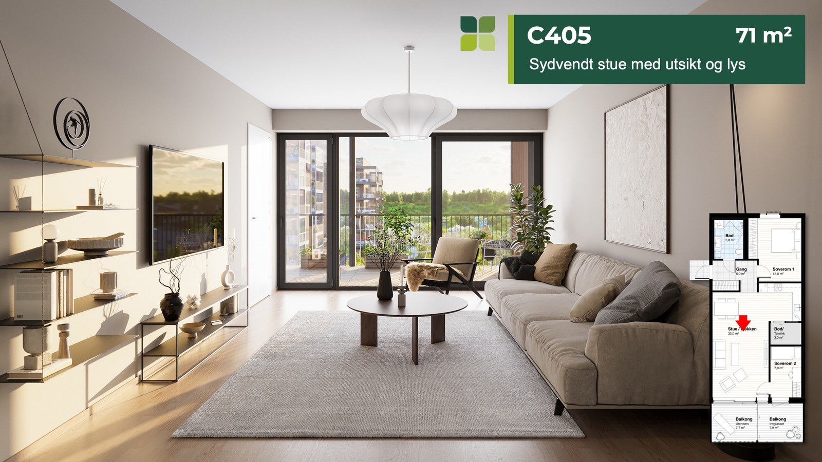 C405: 71 kvm Galleribilde