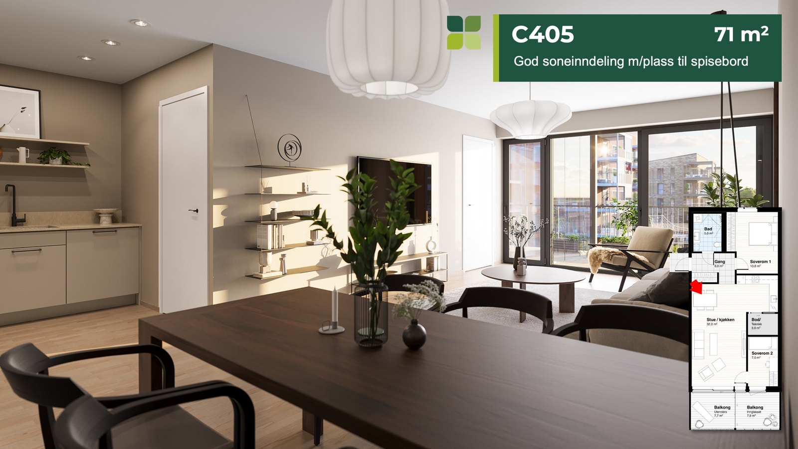 C405: 71 kvm Galleribilde