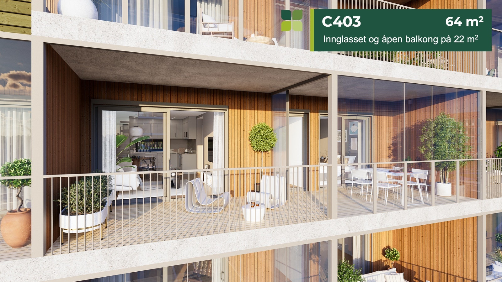 C403: 64 kvm. Interiør bilder på de neste sidene Galleribilde