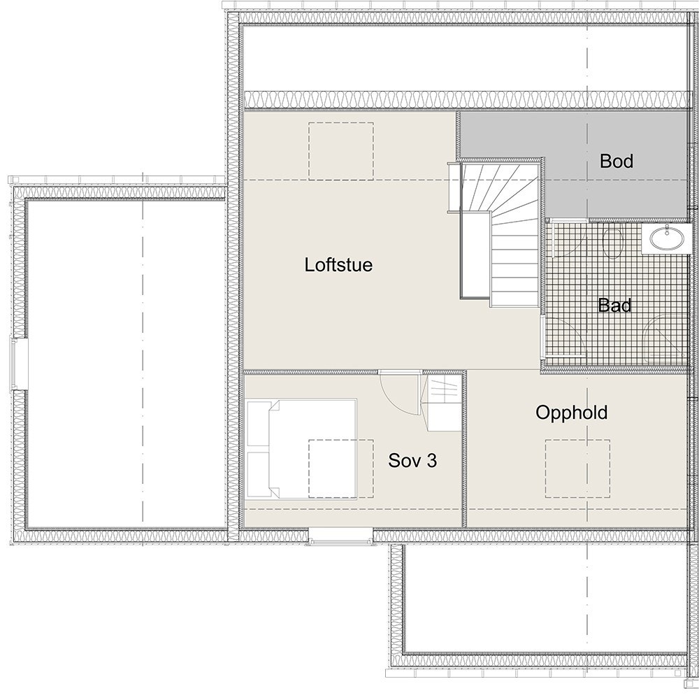 Plantegning loft Galleribilde