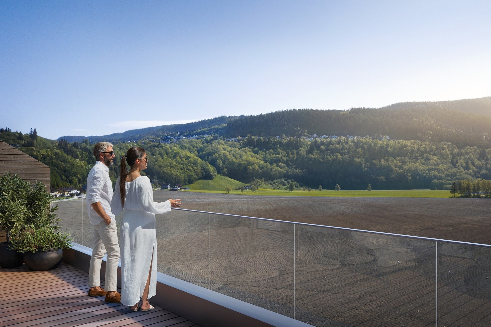 Losjevegen Park ligger solrikt og landlig til, men samtidig med umiddelbar nærhet til innholdsrike Melhus sentrum Galleribilde