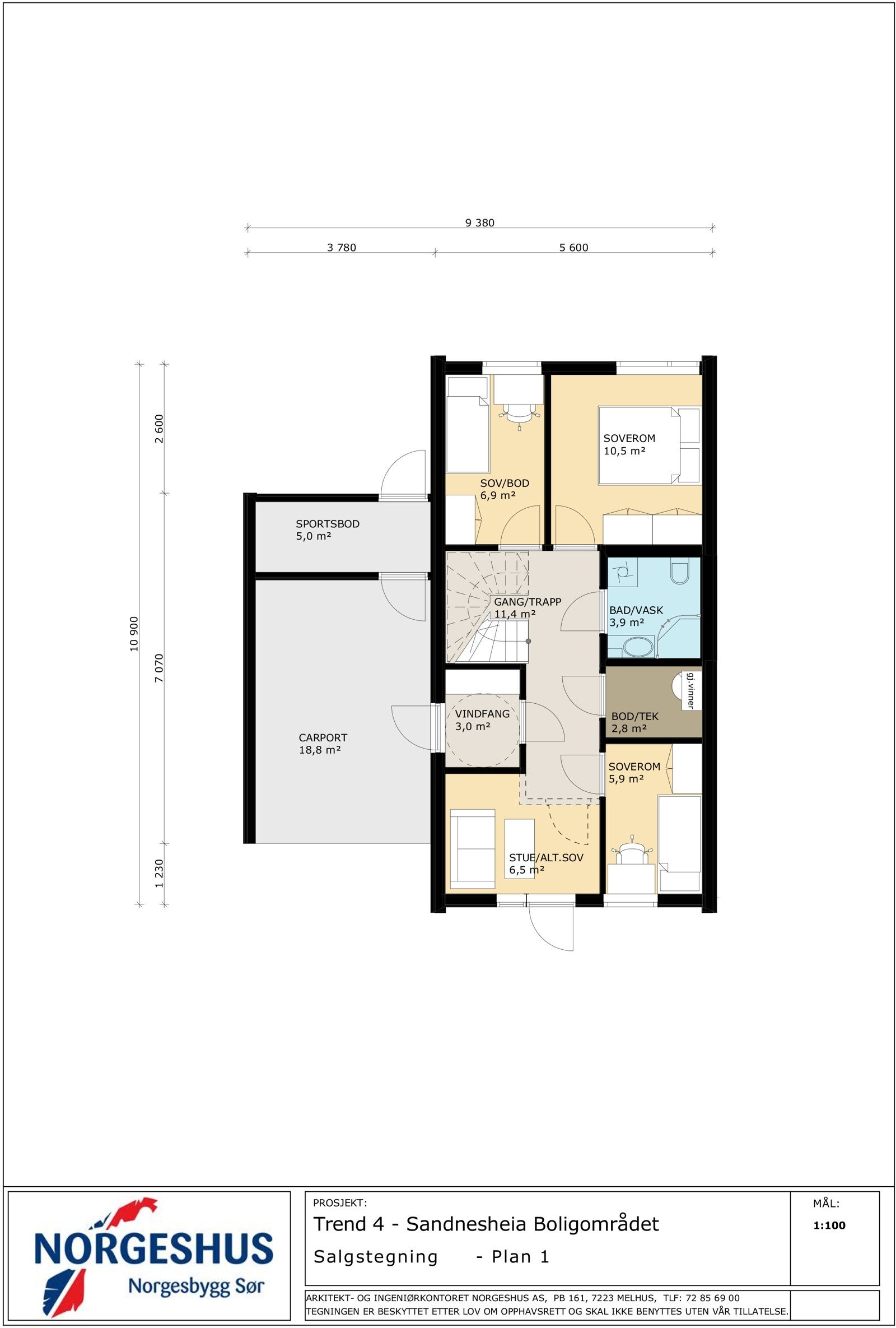 Plantegning 1. etasje. Galleribilde