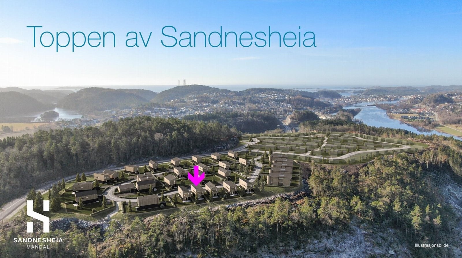 Toppen av Sandnesheia. Galleribilde