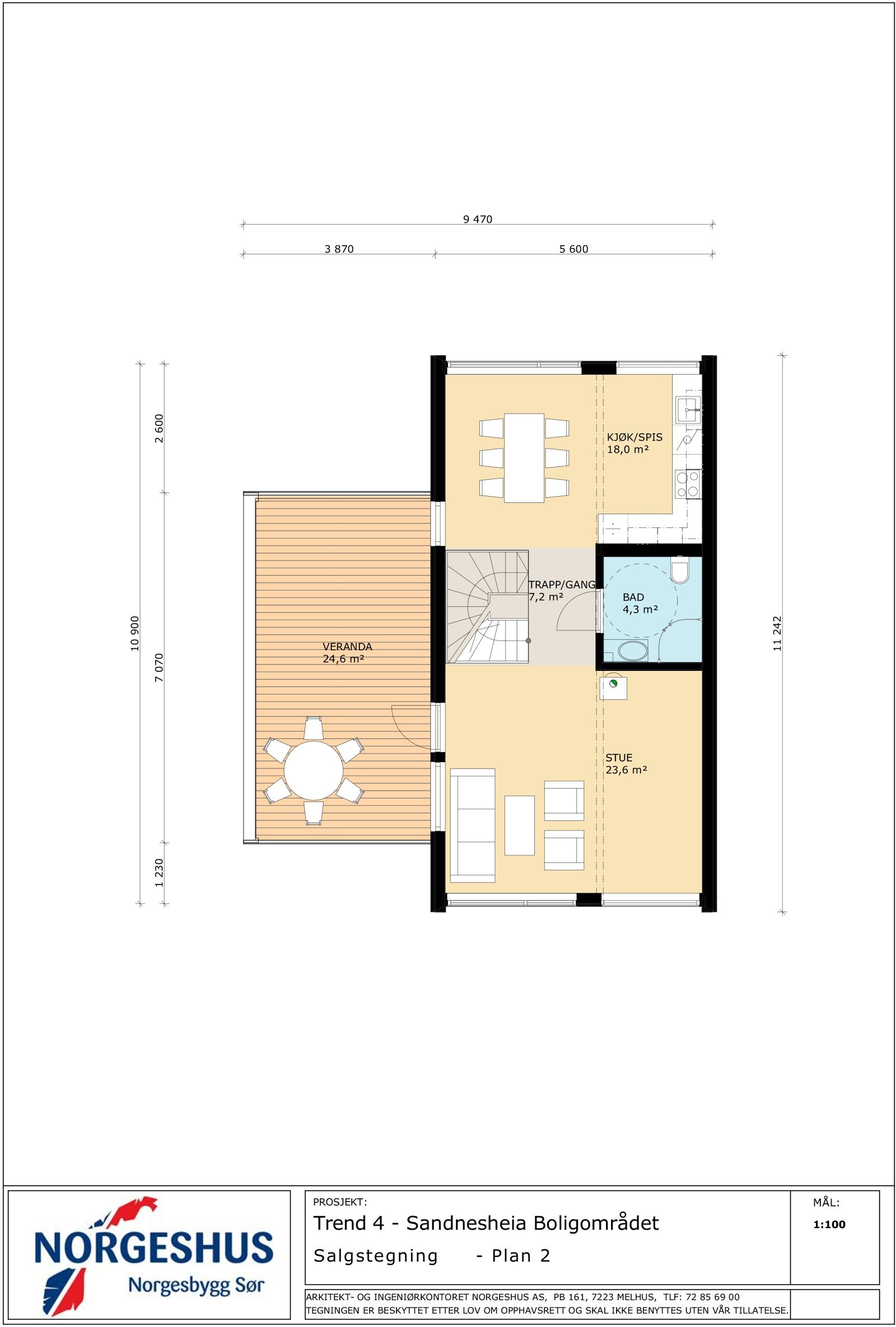 Plantegning 2. etasje Galleribilde