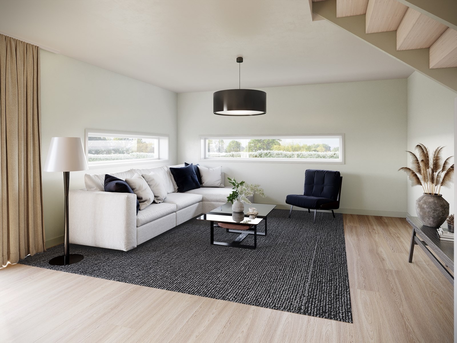 Velkommen til Grønvollvegen 15!
Det gjøres oppmerksom på at det ikke leveres tett trapp som standard. Galleribilde