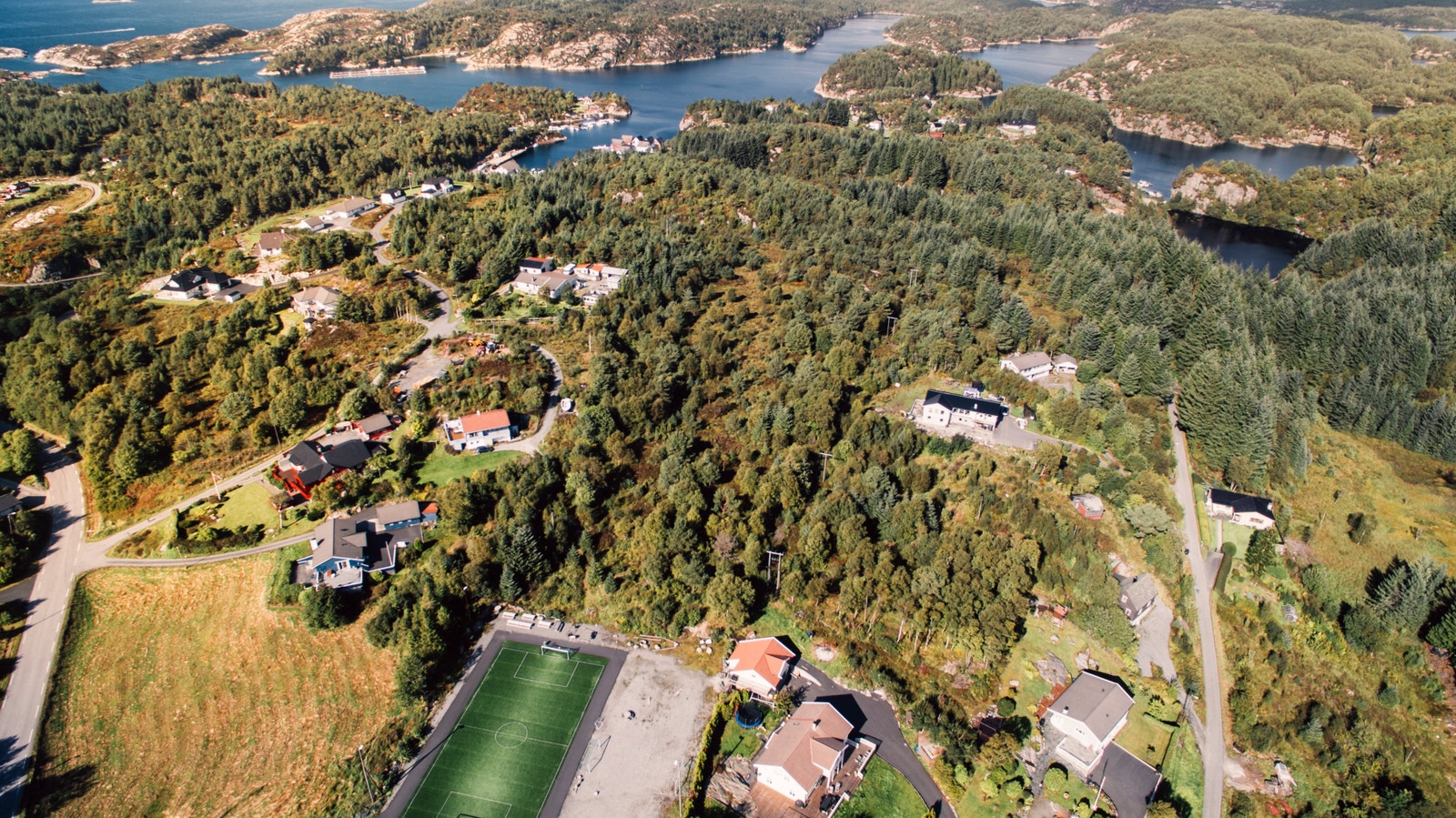 Oversiktbilde drone mot nord Galleribilde