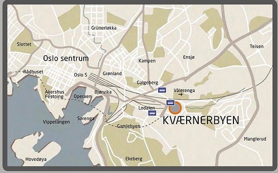 Kort vei til Oslo sentrum. Galleribilde