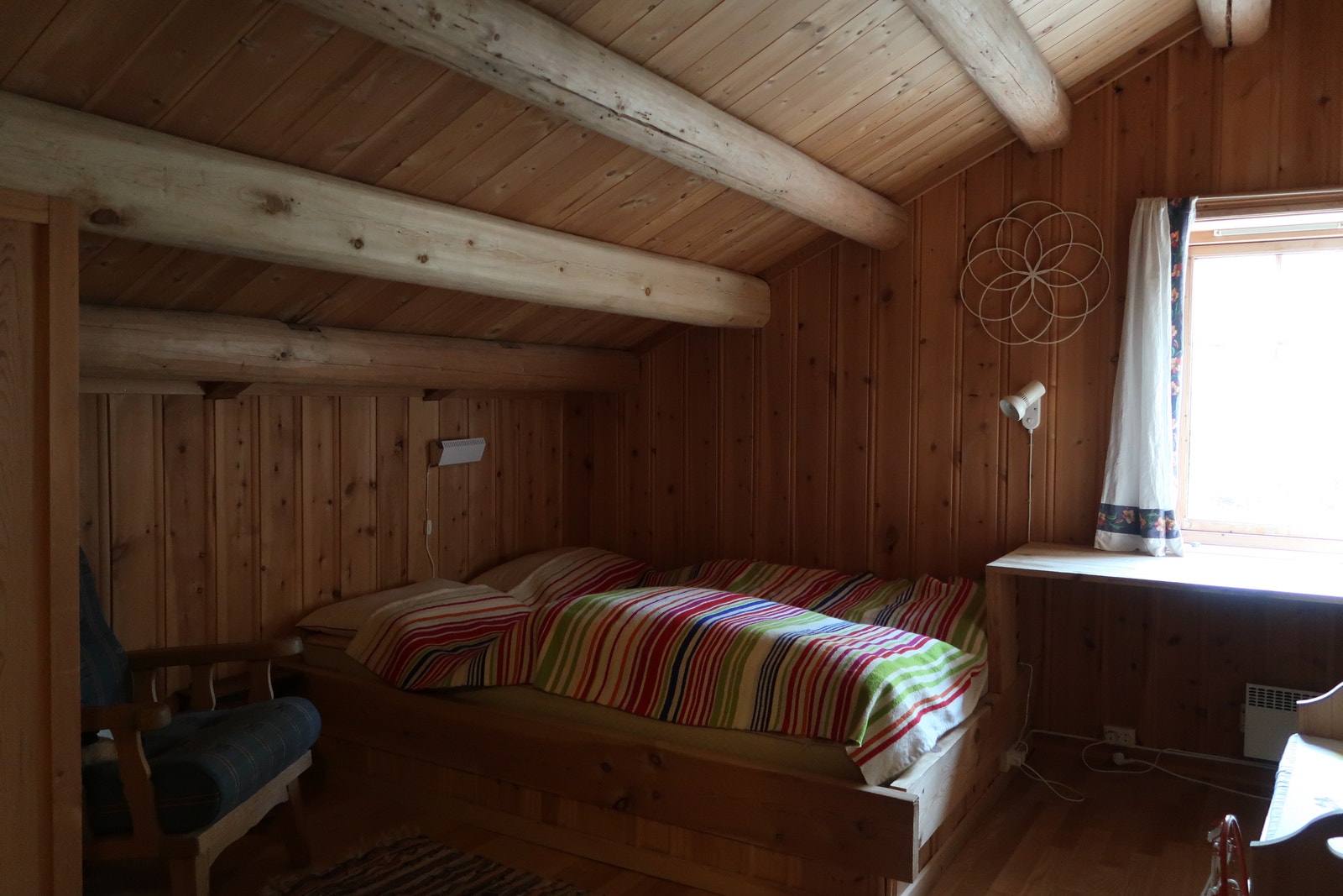 Stort soverom. Ett av de tre i 2. etg, alle med dobbeltsenger. Galleribilde