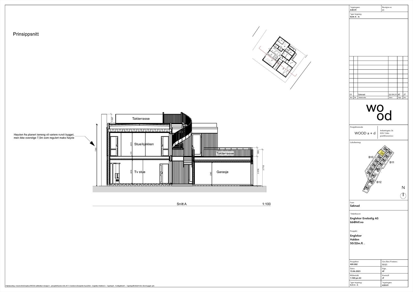 A30-01 Snitt A - A.jpg Galleribilde