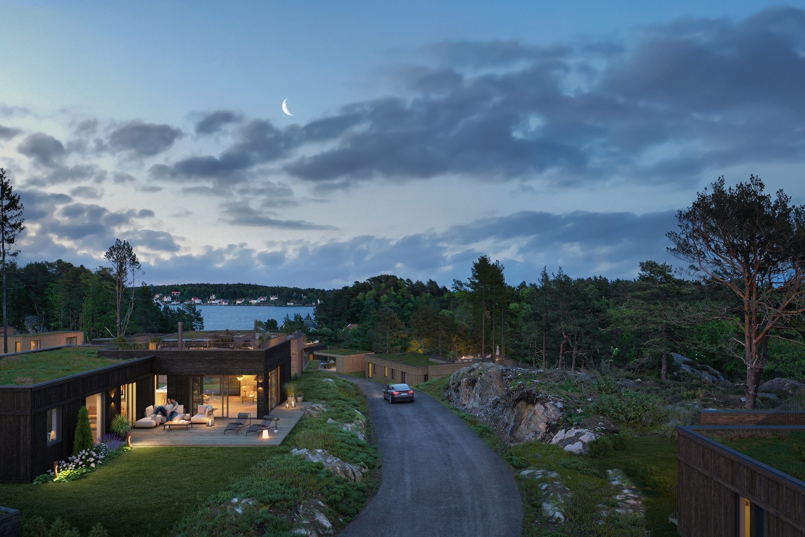 Kveldsstemning. Bildene er av illustrativ art og endelig leveranse vil kunne avvike. Galleribilde