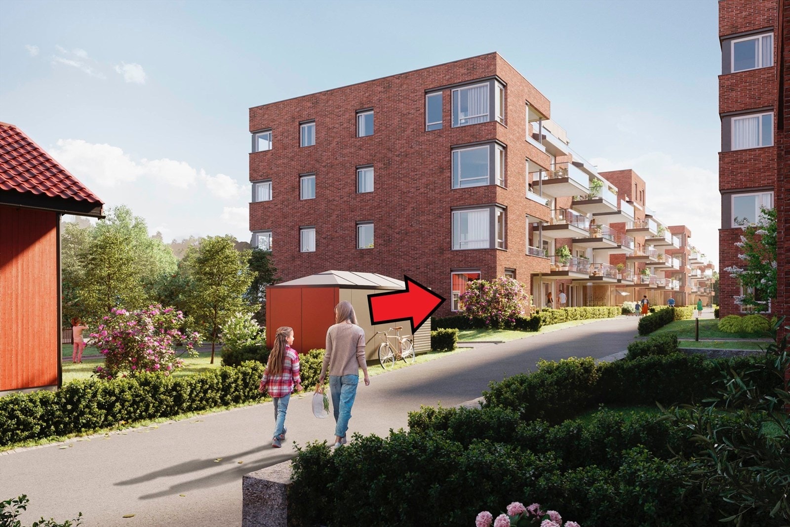 Leiligheten ligger på hjørnet med lys inn fra 3 sider i stua Galleribilde