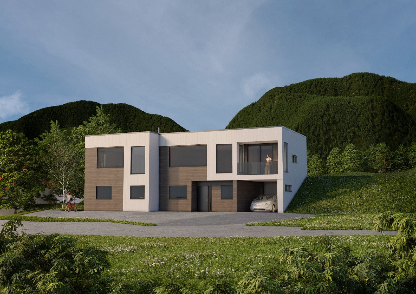 Store vinduer gir lys og utsikt Galleribilde