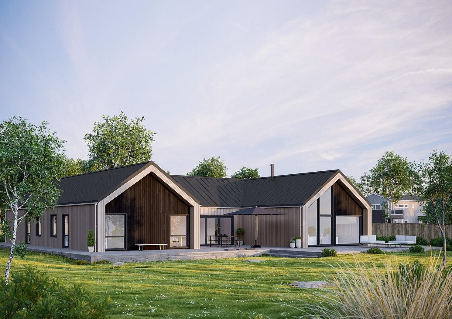 Illustrasjon fra Nordbohus. Galleribilde