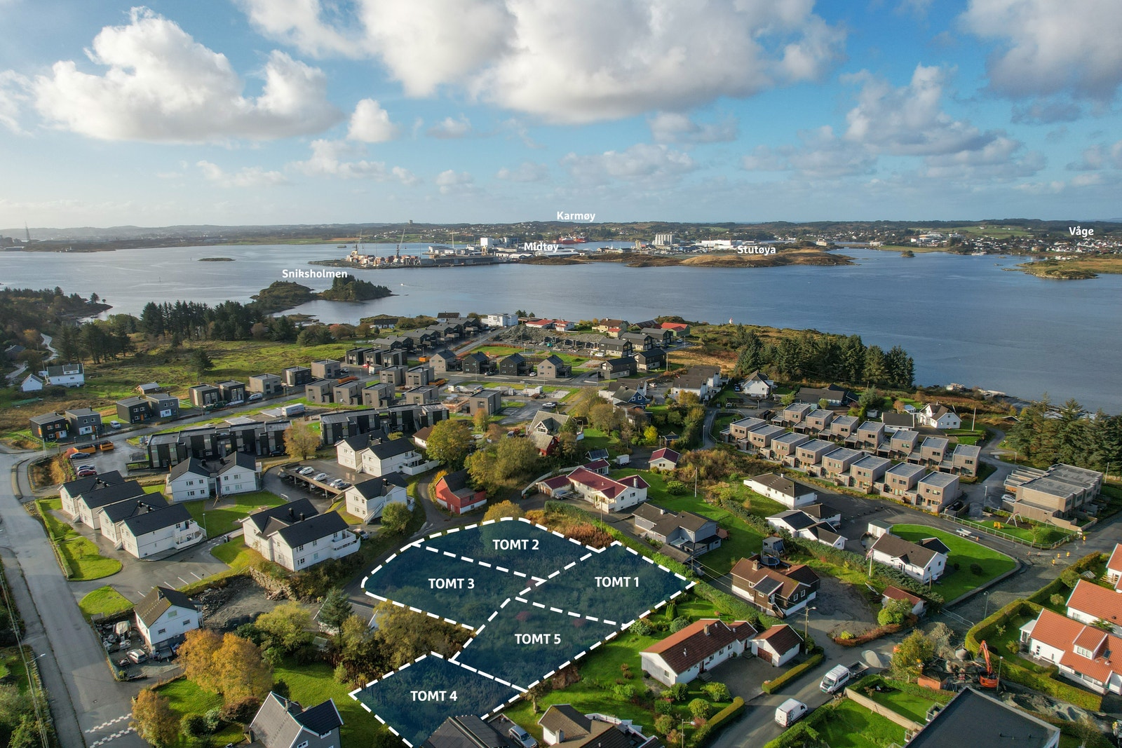 5 flotte tomter regulert for frittstående eneboliger! Galleribilde