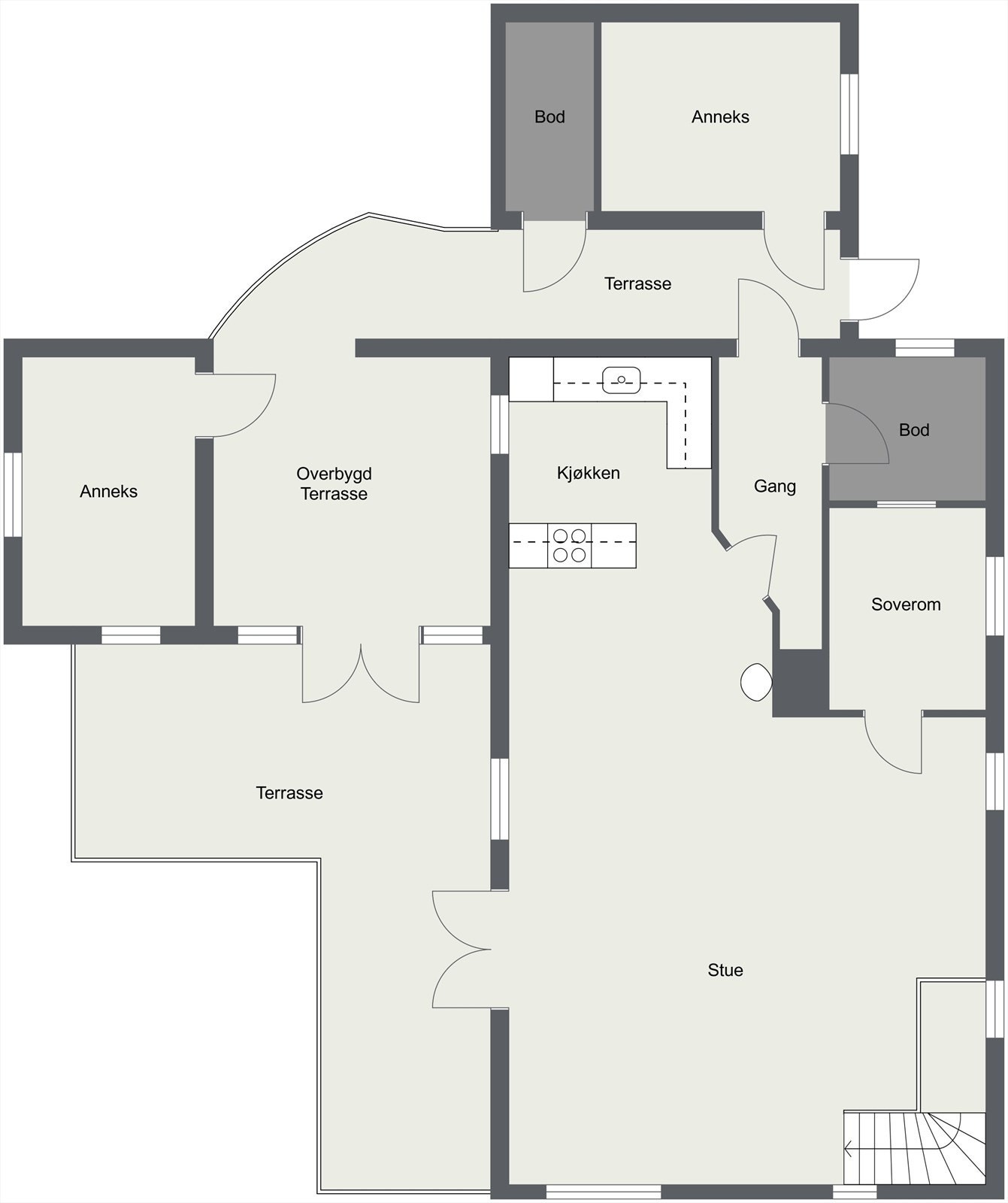 Fjogstadveien 64 - 1. Etasje - 2D Floor Plan Galleribilde