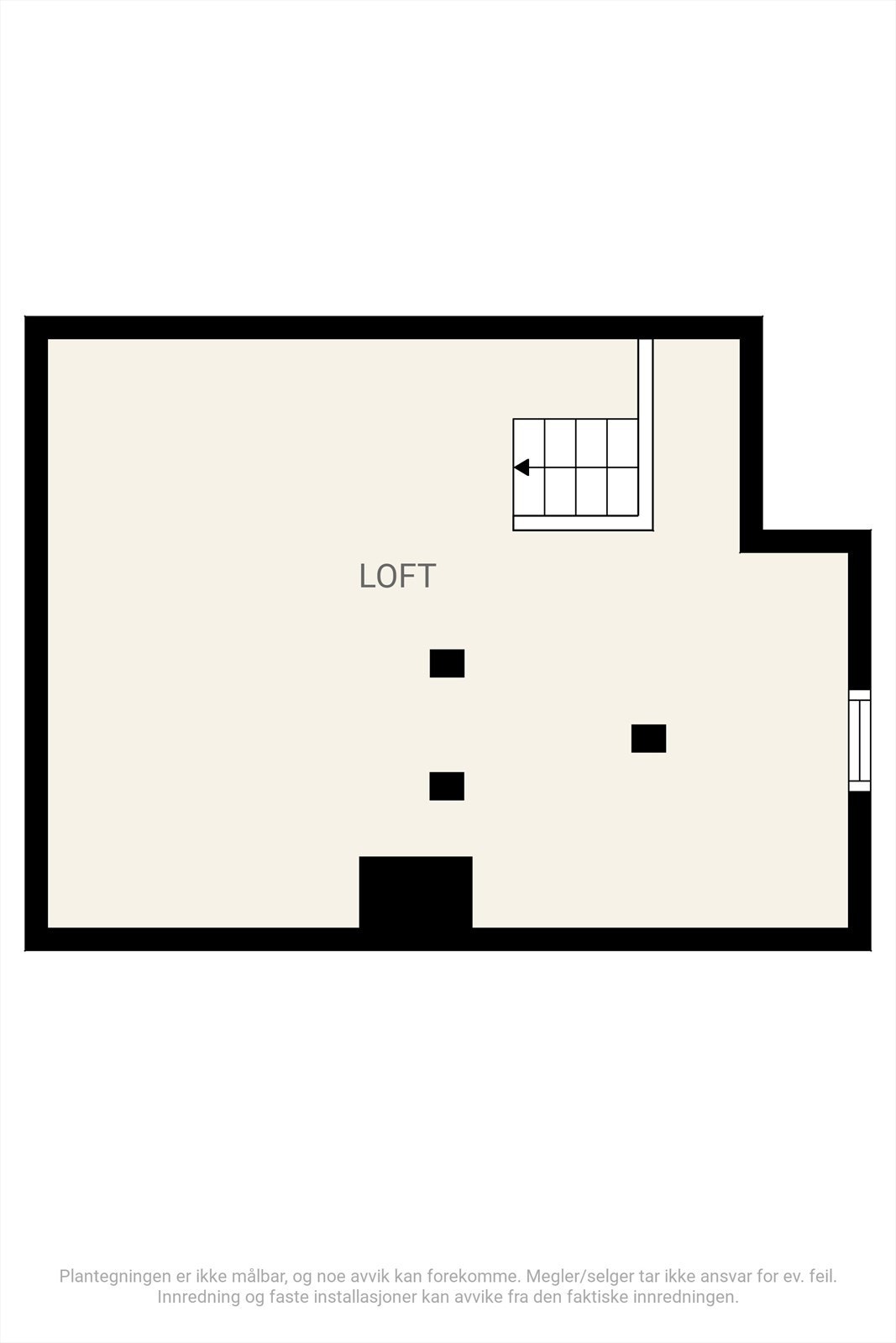 Plantegning loft. Galleribilde