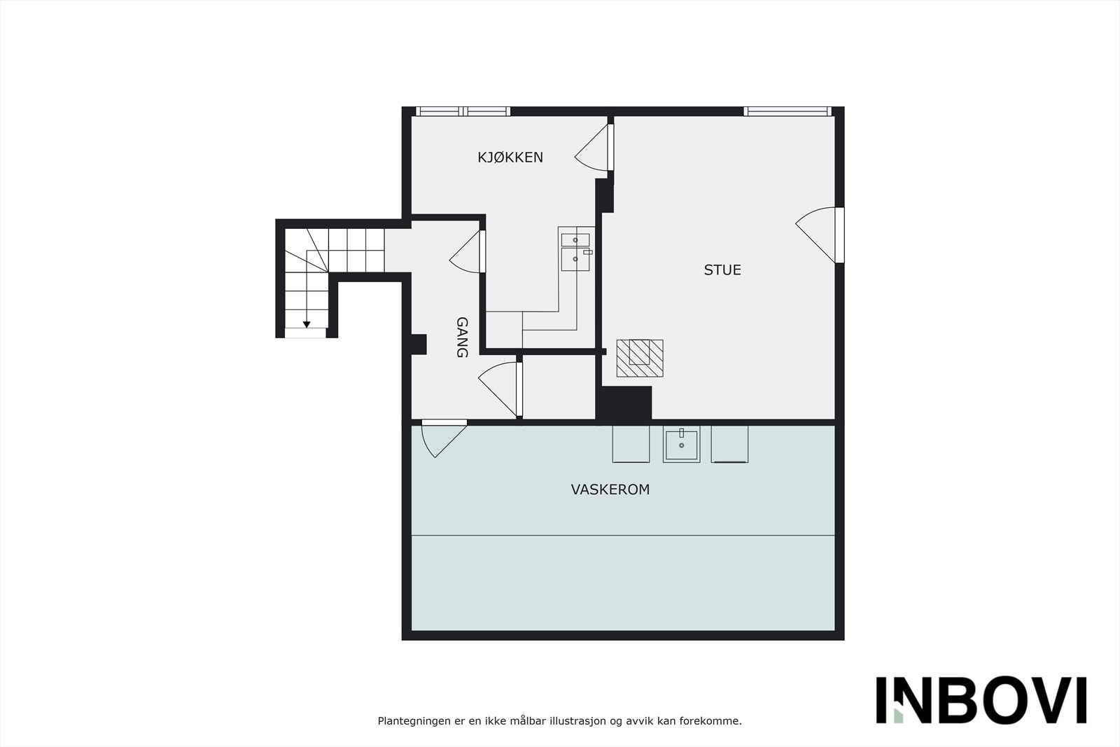 Plantegning underetasjen Galleribilde