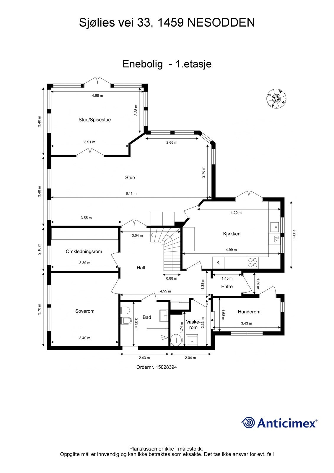 Plantegning 1. etasje Galleribilde