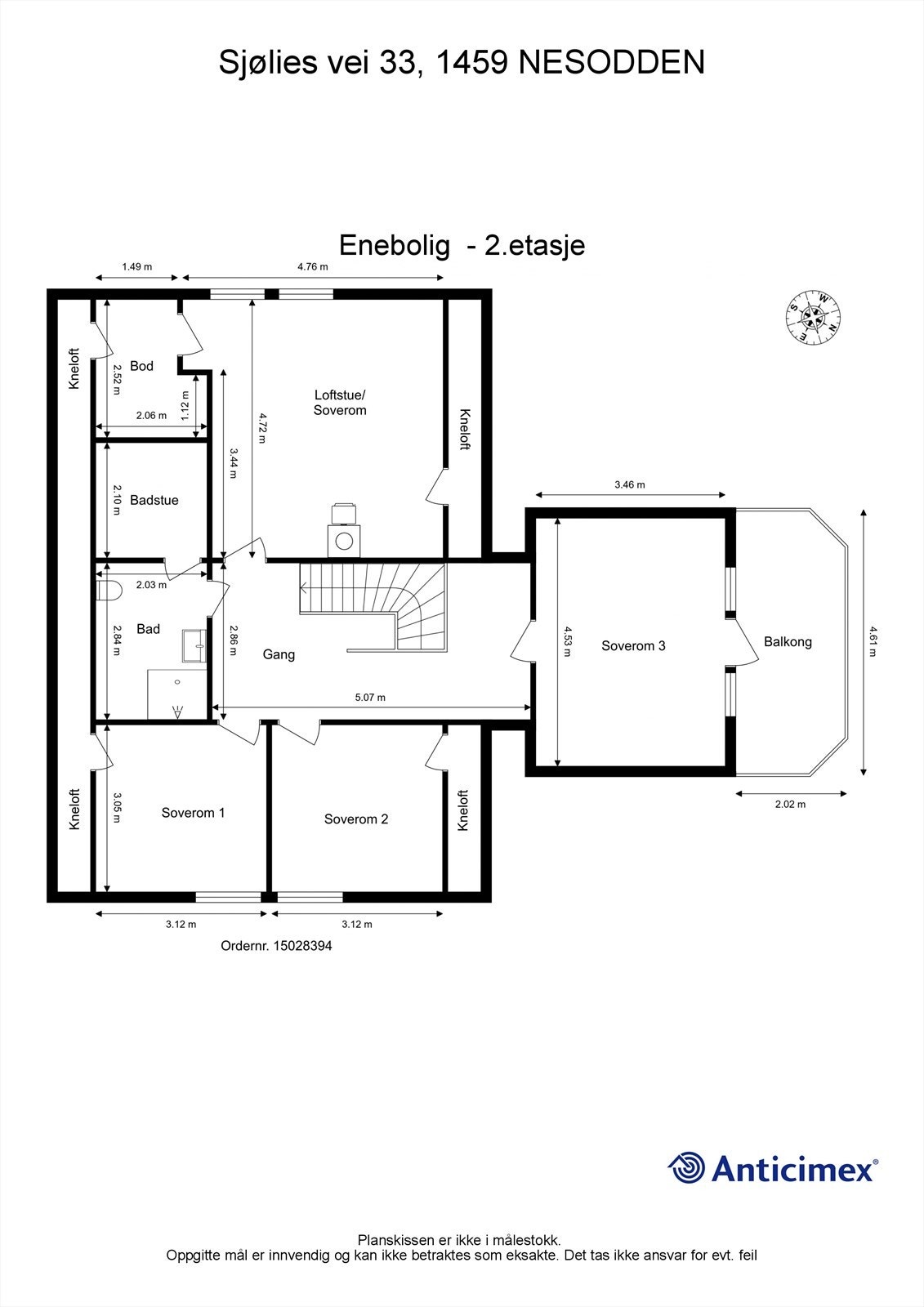 Plantegning 2. etasje Galleribilde