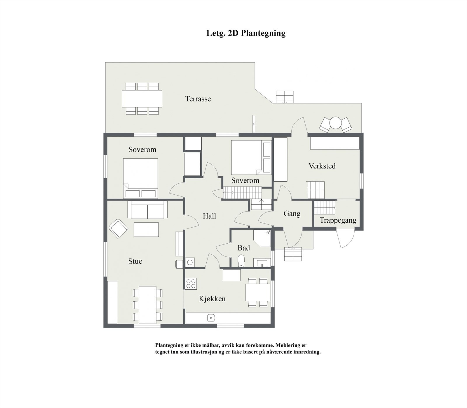 1. Etasje - 2D Floor Plan.jpg Galleribilde