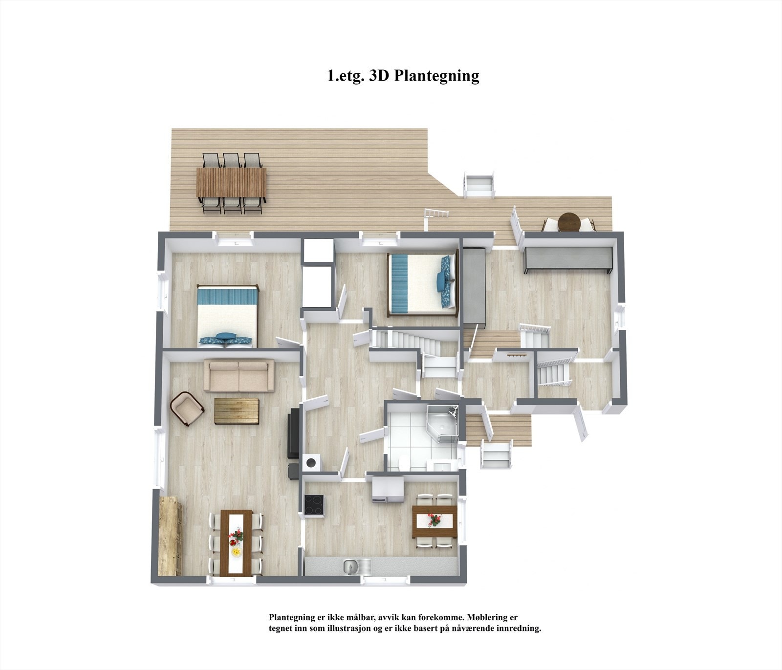 1. Etasje - 3D Floor Plan.jpg Galleribilde